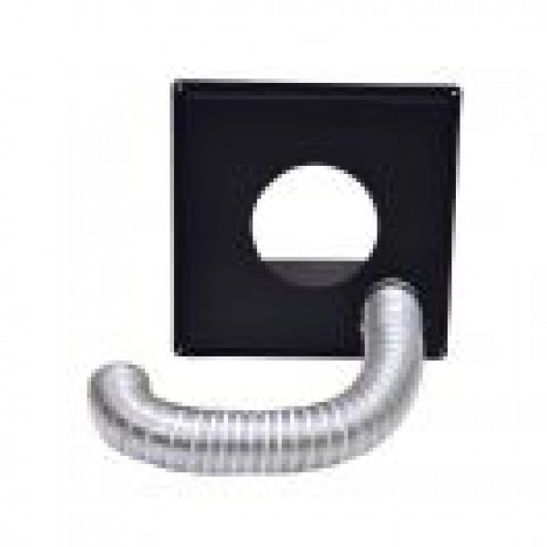 4" VORTEX PELLET BLACK WALL PASS-THRU WITH FRESH AIR INTAKE