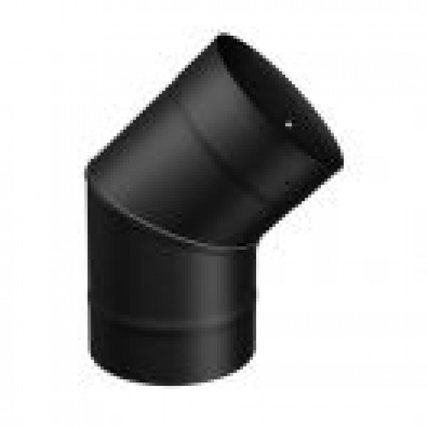 45° ELBOW SINGLE WALL BLACK PIPE - 6''Ø