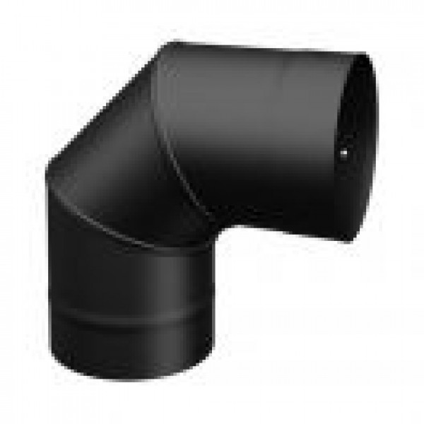 90° ELBOW SINGLE WALL BLACK PIPE - 6''Ø