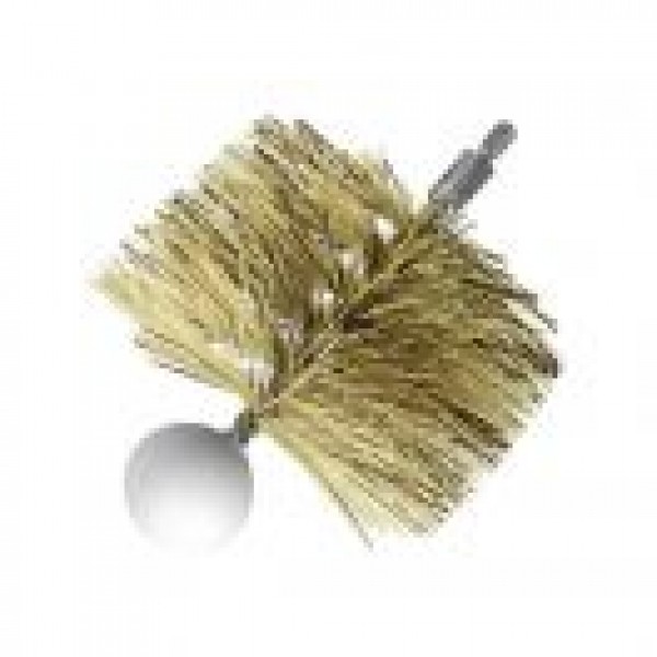 BROSSE RONDE SOUPLE POUR POÊLE À GRANULES 3" (FILET 1/4"-20)