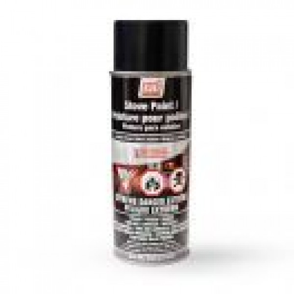 SATIN BLACK STOVE PAINT - 342 g (12oz) AEROSOL