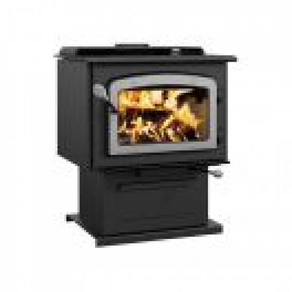 ESCAPE 1800 WOOD STOVE - BRUSHED NICKEL DOOR