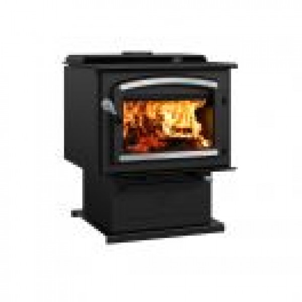 ESCAPE 2100 WOOD STOVE WITH BRUSHED NICKEL TRIMS