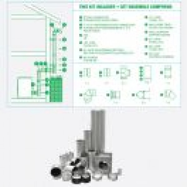 ENSEMBLE D'ÉVENT GRANULES 4" VORTEX POUR SOUS-SOL