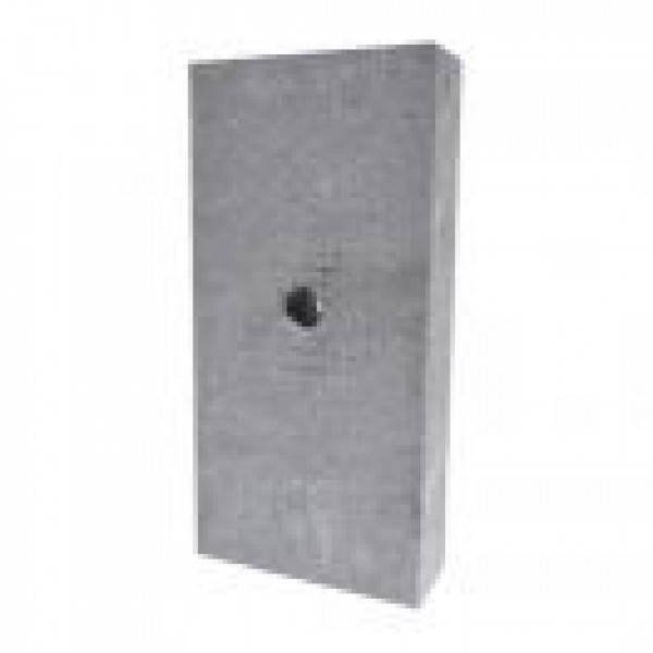 4'' X 8'' X 1 1/4'' REFRACTORY BRICK WITH HOLE