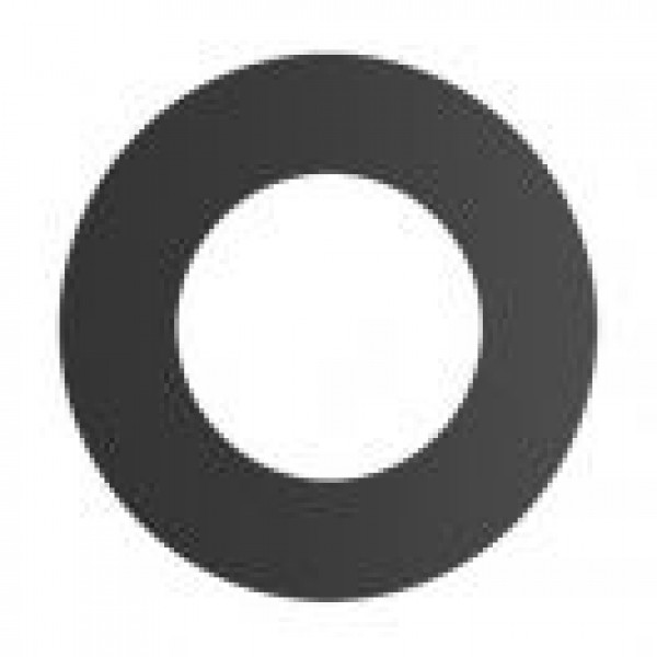 ROUND WALL TRIM COLLAR SINGLE WALL BLACK - 8''Ø