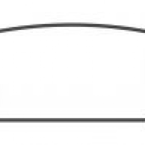 ARCHED GLASS WITH GASKET 16 3/4"W X 10 7/16"H