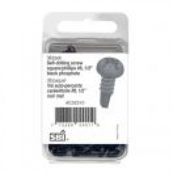 SELF-TAPPING BLACK SCREW SQUARE/PHILLIPS #8 X 1/2" (36/PACK)