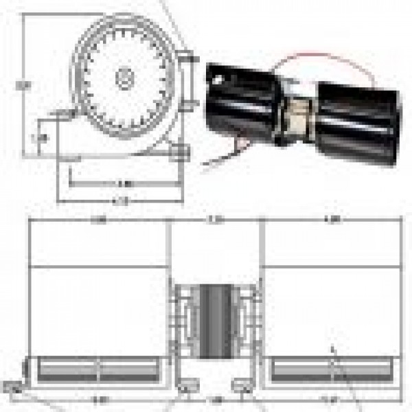 VENTILATEUR CAGE DOUBLE 144 PCM 115V