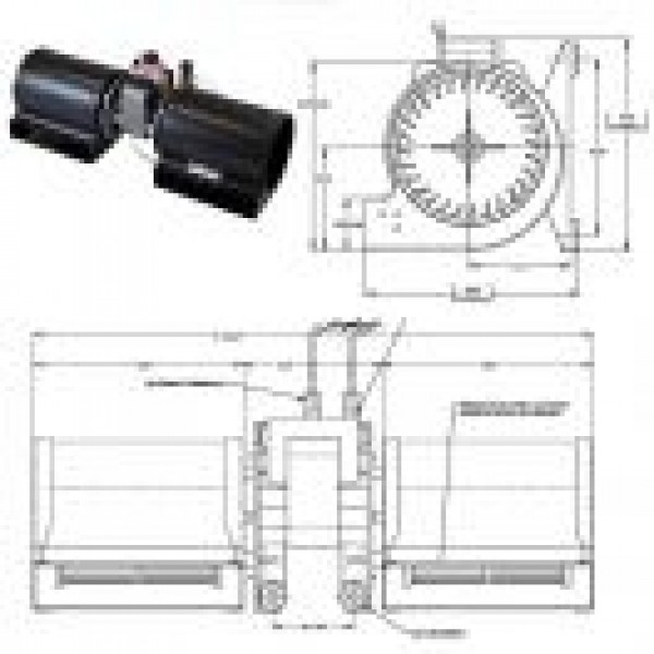 VENTILATEUR CAGE DOUBLE 176 PCM (CLASSE H)