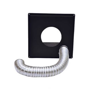 4" VORTEX PELLET BLACK WALL PASS-THRU WITH FRESH AIR INTAKE 