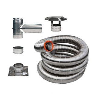 6"Ø X 25' VORTEX STAINLESS FLEX LINER KIT FOR APPLIANCE 