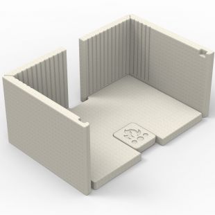 MOULDED REFRACTORY PANELS FOR MINIMALIST BASE AND INSERT 