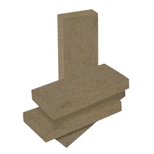 "4'' X 8"" X 1 1/4'' HIGH DENSITY REFRACTORY BRICK" 