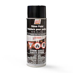 METALLIC BLACK STOVE PAINT - 342 g (12oz) AEROSOL 