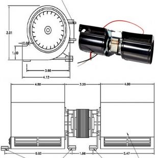 DOUBLE CAGE BLOWER 144 CFM 115V 