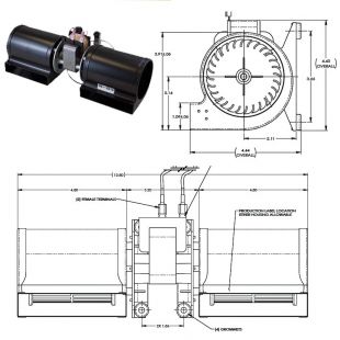 DOUBLE CAGE BLOWER 176 CFM (CLASS H) 