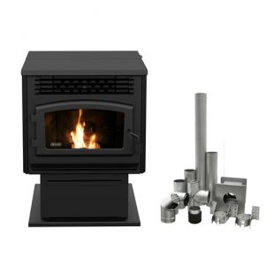 ECO-55 PELLET STOVE WITH 3" GROUND FLOOR KIT 