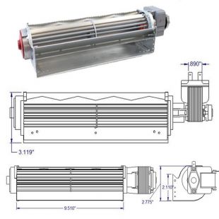 TANGENTIAL BLOWER 1800 115V-60hZ-30W (S) 90 CFM 