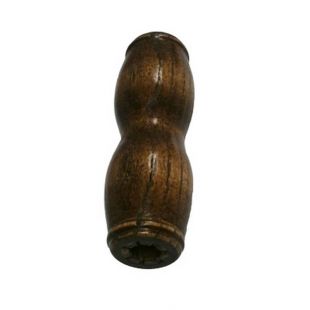 POIGNÉE DE PORTE EN BOIS POUR TIGE 1/2'' (BRUNE) 