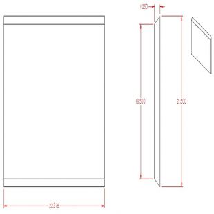 22 3/8'' H x 21 1/2'' L x 1 1/4  REAR REFRACTORY SLAB 