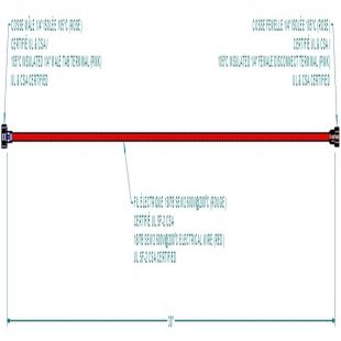 RED ELECTRICAL WIRE SEW2 200 DEG C 18 AWG 30'' 