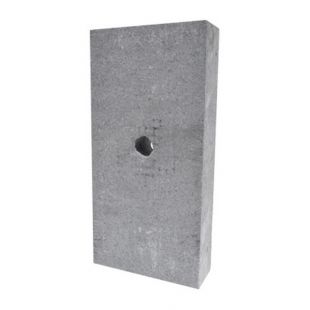 4'' X 8'' X 1 1/4'' REFRACTORY BRICK WITH HOLE 