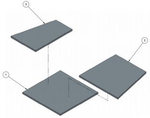 CERAMIC BAFFLE BOARD KIT 2500 SERIE (3PCES) 