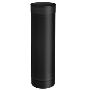 BLACK SINGLE WALL PIPE - 6''Ø X 12''L 